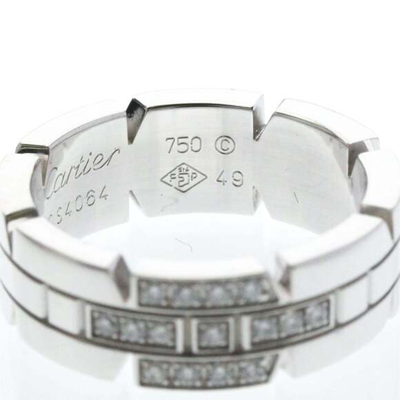 Cartier Love Ceramic Pave Diamond Ring 18k White Gold CARTIER 18k Silver Diamond Ring